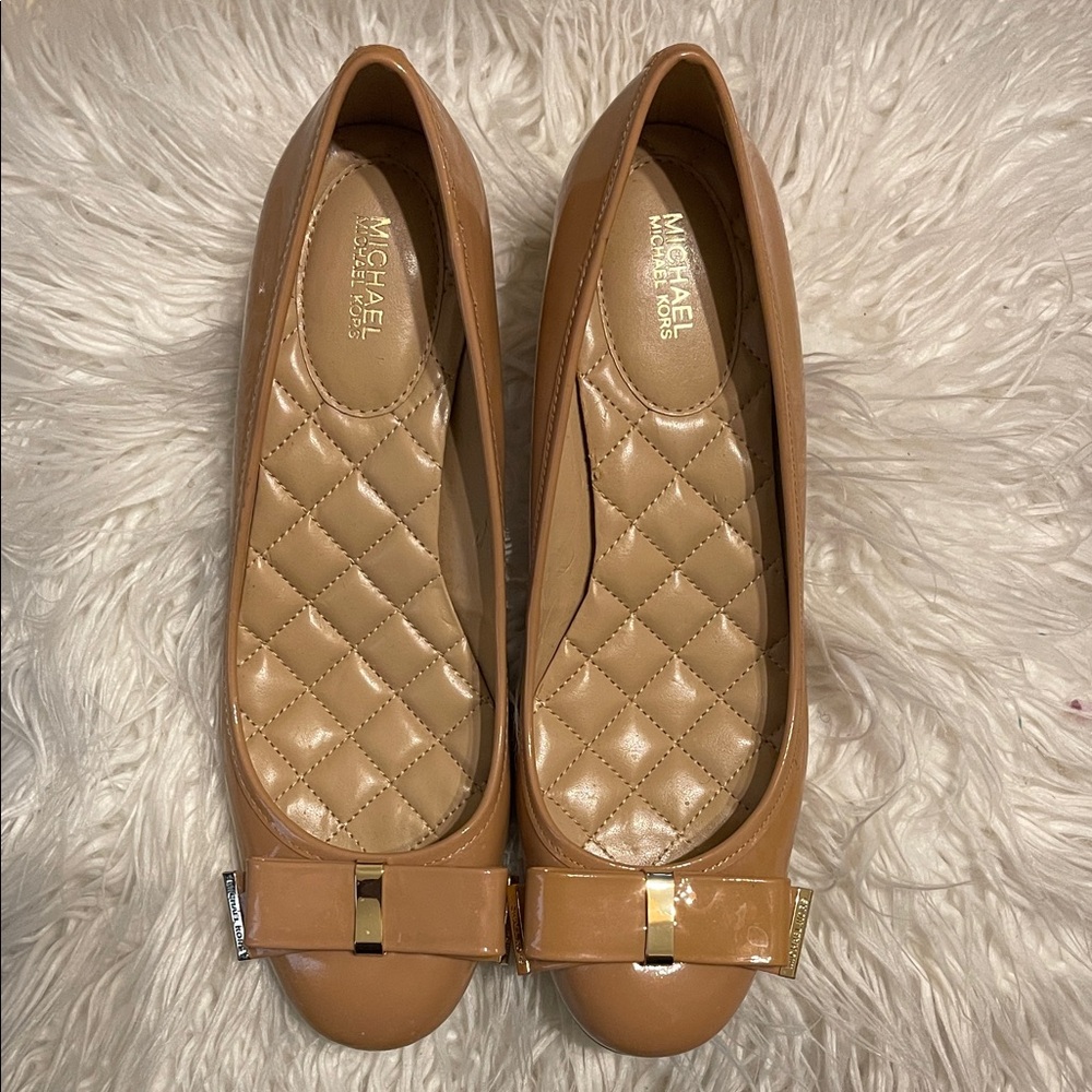Michael Kors Camel Patent Leather 2in. Heel